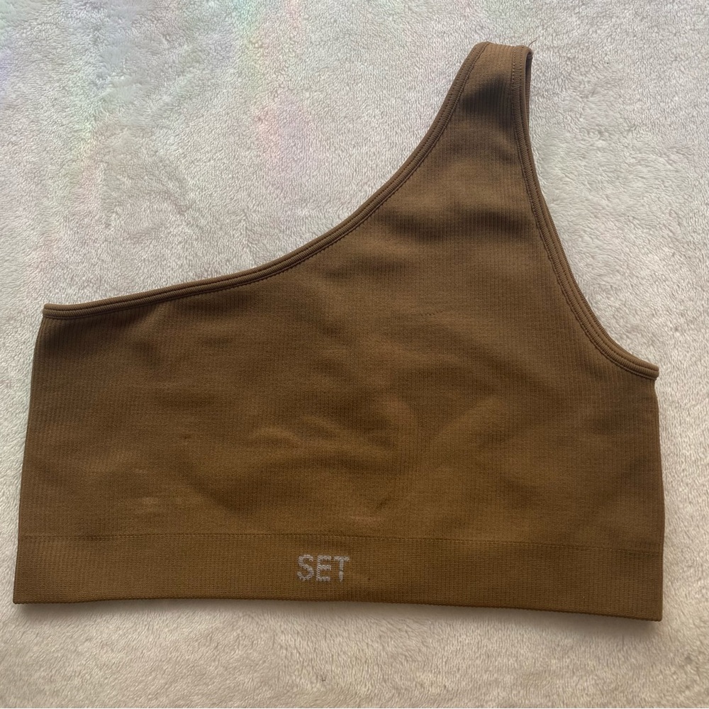 Set Active. SculptFlex One shoulder Top. size Small